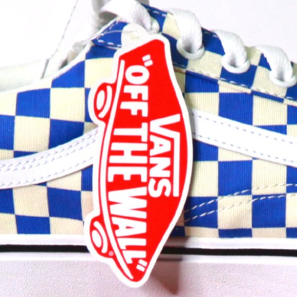 Stylish Checkered Blue and White Vans Sneakers Size 12 Never Worn Outside! - Picture 11 of 11